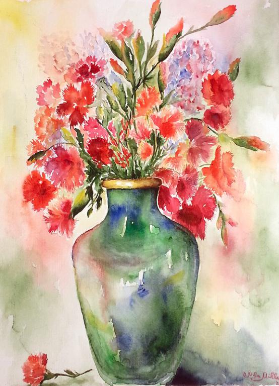 Blumen Malen Acryl Rot Leicht Fur Anfanger Easy Flowers Acrylic
